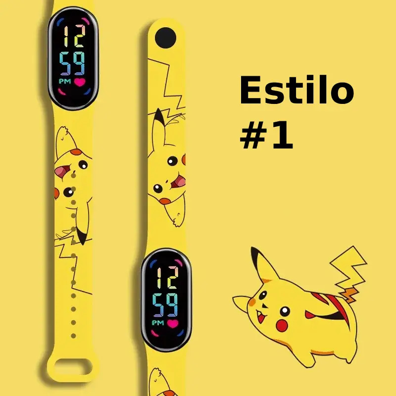 Reloj de pulsera Digital LED Pokémon