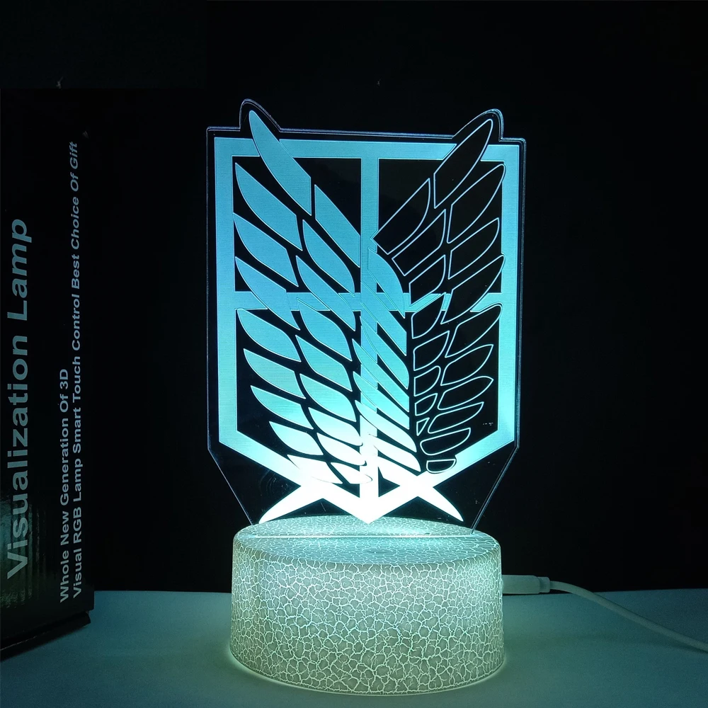 Lámparas 3D LED Shingeki no kyojin
